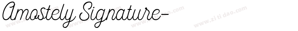 Amostely Signature字体转换